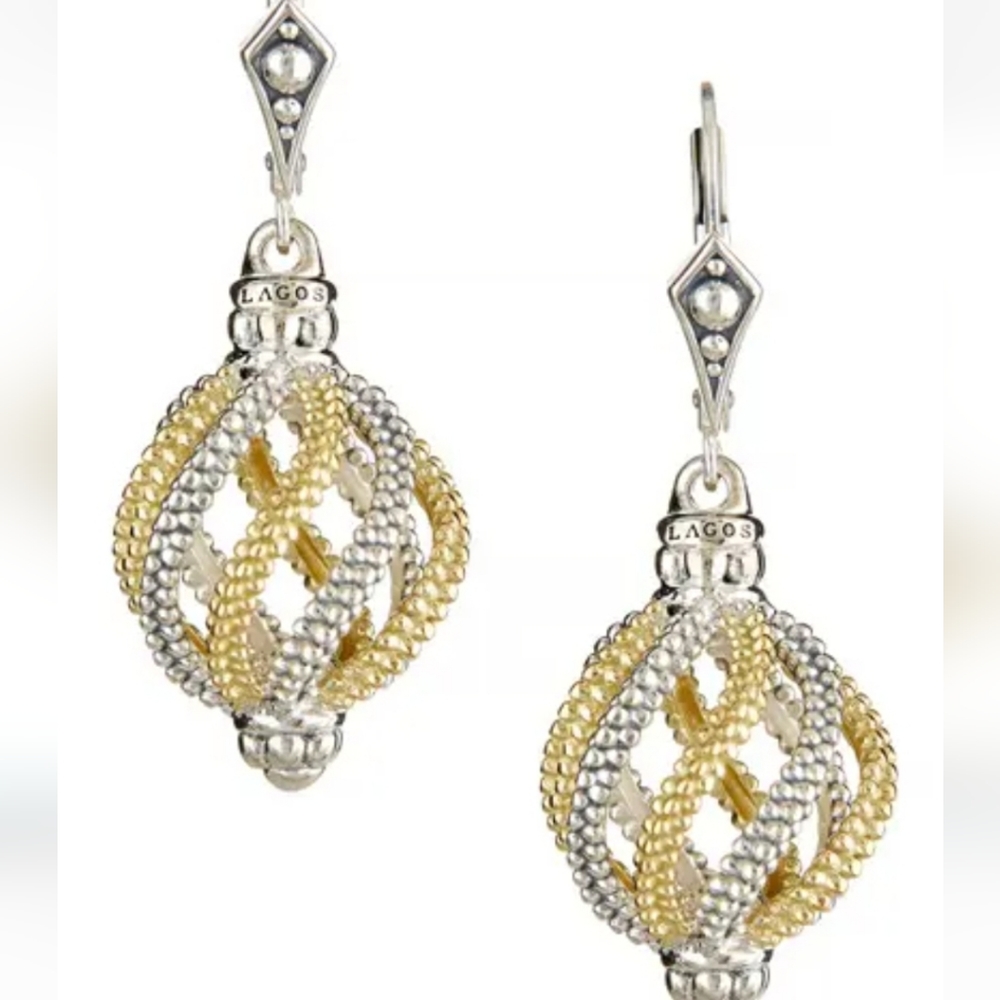 Lagos Soiree Earrings sterling silver and gold